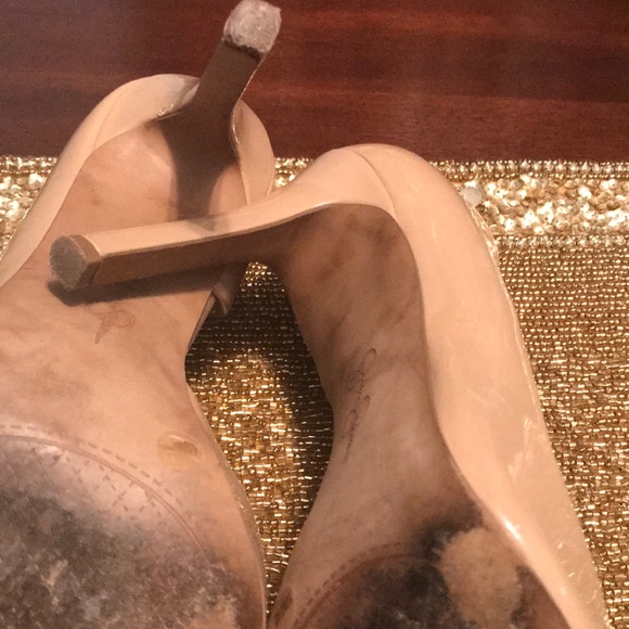 Nude paten leather Jessica Simpson heels - Picture 5 of 7